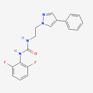 molecular formula C18H16F2N4O B2803272 1-(2,6-difluorophenyl)-3-(2-(4-phenyl-1H-pyrazol-1-yl)ethyl)urea CAS No. 2034513-04-5