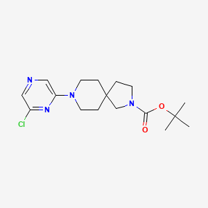 molecular formula C17H25ClN4O2 B2803274 Tert-butyl 8-(6-chloropyrazin-2-yl)-2,8-diazaspiro[4.5]decane-2-carboxylate CAS No. 2378503-24-1