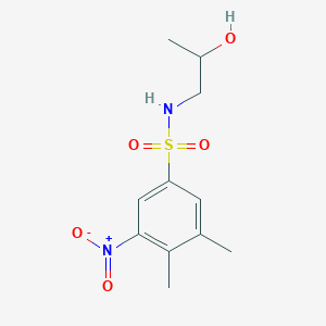 molecular formula C11H16N2O5S B2803278 [(4,5-Dimethyl-3-nitrophenyl)sulfonyl](2-hydroxypropyl)amine CAS No. 1087646-31-8