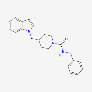 molecular formula C22H25N3O B2803284 4-((1H-吲哚-1-基)甲基)-N-苯甲基哌啶-1-甲酰胺 CAS No. 1428349-28-3