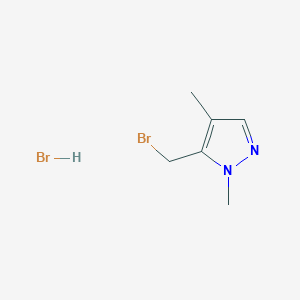 molecular formula C6H10Br2N2 B2803285 5-(Bromomethyl)-1,4-dimethylpyrazole;hydrobromide CAS No. 2243504-84-7