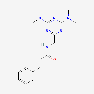 N-((4,6-bis(dimethylamino)-1,3,5-triazin-2-yl)methyl)-3-phenylpropanamide
