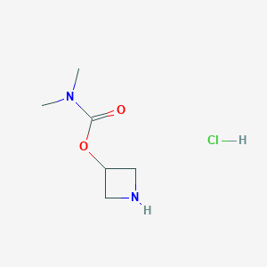 molecular formula C6H13ClN2O2 B2803339 杂氮丙烷-3-基二甲基碳酸酯盐酸盐 CAS No. 935668-34-1
