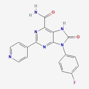 9-(4-fluorophenyl)-8-oxo-2-pyridin-4-yl-7H-purine-6-carboxamide