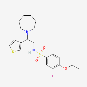 N-(2-(azepan-1-yl)-2-(thiophen-3-yl)ethyl)-4-ethoxy-3-fluorobenzenesulfonamide