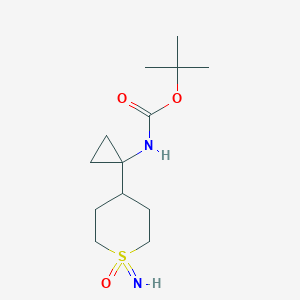 Tert-butyl N-[1-(1-imino-1-oxothian-4-yl)cyclopropyl]carbamate