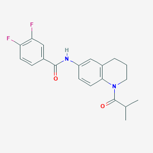 molecular formula C20H20F2N2O2 B2803360 3,4-difluoro-N-(1-isobutyryl-1,2,3,4-tetrahydroquinolin-6-yl)benzamide CAS No. 941871-24-5