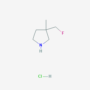 3-(Fluoromethyl)-3-methylpyrrolidine hydrochloride