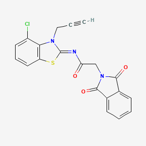 N-(4-chloro-3-prop-2-ynyl-1,3-benzothiazol-2-ylidene)-2-(1,3-dioxoisoindol-2-yl)acetamide