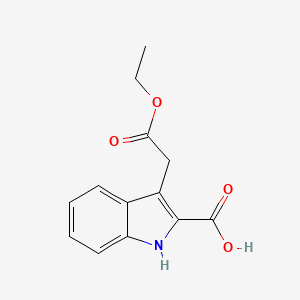 molecular formula C13H13NO4 B2803383 3-(2-ethoxy-2-oxoethyl)-1H-indole-2-carboxylic acid CAS No. 96296-38-7