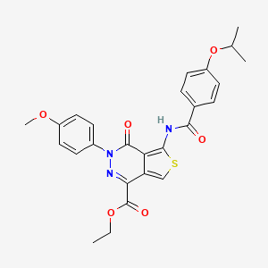 Ethyl 5-(4-isopropoxybenzamido)-3-(4-methoxyphenyl)-4-oxo-3,4-dihydrothieno[3,4-d]pyridazine-1-carboxylate