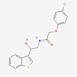 molecular formula C18H16ClNO3S B2803391 N-[2-(1-benzothiophen-3-yl)-2-hydroxyethyl]-2-(4-chlorophenoxy)acetamide CAS No. 2034405-96-2