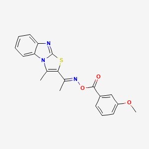 2-{[(3-Methoxybenzoyl)oxy]ethanimidoyl}-3-methyl[1,3]thiazolo[3,2-a][1,3]benzimidazole