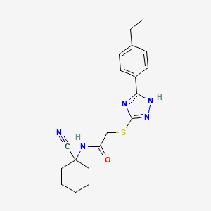 N-(1-cyanocyclohexyl)-2-[[5-(4-ethylphenyl)-1H-1,2,4-triazol-3-yl]sulfanyl]acetamide