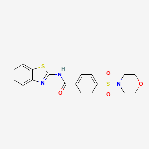 molecular formula C20H21N3O4S2 B2803404 N-(4,7-dimethylbenzo[d]thiazol-2-yl)-4-(morpholinosulfonyl)benzamide CAS No. 896676-06-5