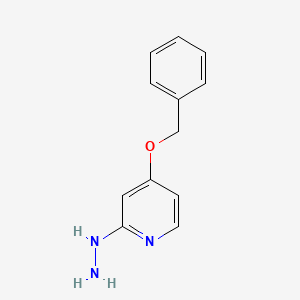 molecular formula C12H13N3O B2803430 1-(4-(Benzyloxy)pyridin-2-yl)hydrazine CAS No. 1566496-90-9