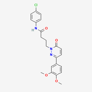 molecular formula C22H22ClN3O4 B2803432 N-(4-chlorophenyl)-4-(3-(3,4-dimethoxyphenyl)-6-oxopyridazin-1(6H)-yl)butanamide CAS No. 953164-28-8