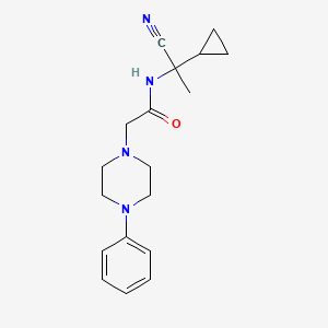 molecular formula C18H24N4O B2803435 N-(1-cyano-1-cyclopropylethyl)-2-(4-phenylpiperazin-1-yl)acetamide CAS No. 923230-99-3