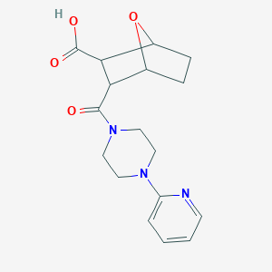 molecular formula C17H21N3O4 B280344 3-{[4-(2-Pyridinyl)-1-piperazinyl]carbonyl}-7-oxabicyclo[2.2.1]heptane-2-carboxylic acid 