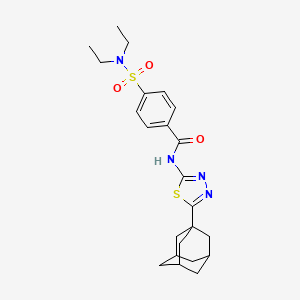 molecular formula C23H30N4O3S2 B2803448 N-[5-(1-adamantyl)-1,3,4-thiadiazol-2-yl]-4-(diethylsulfamoyl)benzamide CAS No. 392240-46-9