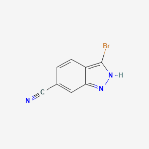 molecular formula C8H4BrN3 B2803449 3-溴-1H-吲唑-6-碳腈 CAS No. 1082041-50-6