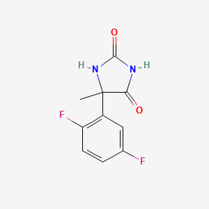 molecular formula C10H8F2N2O2 B2803454 5-(2,5-二氟苯基)-5-甲基咪唑烷-2,4-二酮 CAS No. 956437-57-3