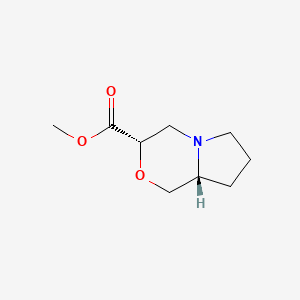 molecular formula C9H15NO3 B2803462 甲酸甲酯(3S,8aR)-六氢-1H-吡咯并[2,1-c]吗啉-3-甲酸酯 CAS No. 1909286-90-3