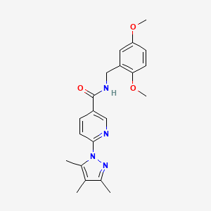 N-(2,5-dimethoxybenzyl)-6-(3,4,5-trimethyl-1H-pyrazol-1-yl)nicotinamide