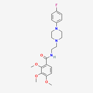 molecular formula C22H28FN3O4 B2803467 N-(2-(4-(4-氟苯基)哌嗪-1-基)乙基)-2,3,4-三甲氧基苯甲酰胺 CAS No. 1049411-31-5