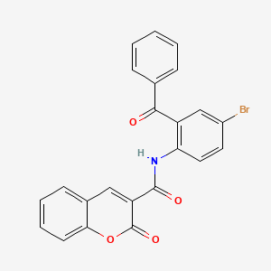 molecular formula C23H14BrNO4 B2803471 N-(2-苯甲酰-4-溴苯基)-2-氧代-2H-香豆素-3-羧酰胺 CAS No. 154267-55-7