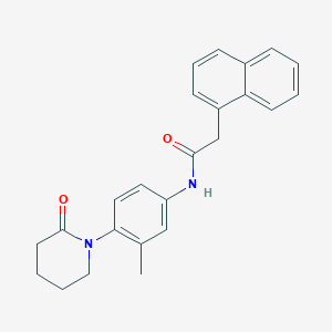 molecular formula C24H24N2O2 B2803495 N-[3-methyl-4-(2-oxopiperidin-1-yl)phenyl]-2-naphthalen-1-ylacetamide CAS No. 942013-67-4