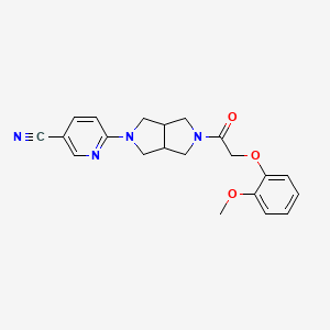 6-[5-[2-(2-Methoxyphenoxy)acetyl]-1,3,3a,4,6,6a-hexahydropyrrolo[3,4-c]pyrrol-2-yl]pyridine-3-carbonitrile
