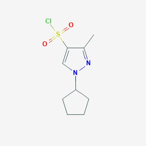 molecular formula C9H13ClN2O2S B2803517 1-cyclopentyl-3-methyl-1H-pyrazole-4-sulfonyl chloride CAS No. 1006495-77-7