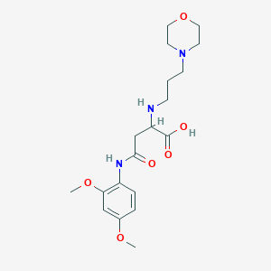 molecular formula C19H29N3O6 B2803519 4-((2,4-Dimethoxyphenyl)amino)-2-((3-morpholinopropyl)amino)-4-oxobutanoic acid CAS No. 1097878-01-7
