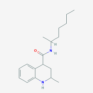 molecular formula C18H28N2O B2803523 N-(heptan-2-yl)-2-methyl-1,2,3,4-tetrahydroquinoline-4-carboxamide CAS No. 1303655-71-1