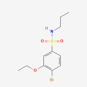 molecular formula C11H16BrNO3S B2803535 4-bromo-3-ethoxy-N-propylbenzenesulfonamide CAS No. 886123-78-0