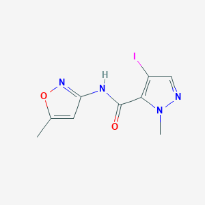 molecular formula C9H9IN4O2 B280354 4-iodo-1-methyl-N-(5-methyl-3-isoxazolyl)-1H-pyrazole-5-carboxamide 