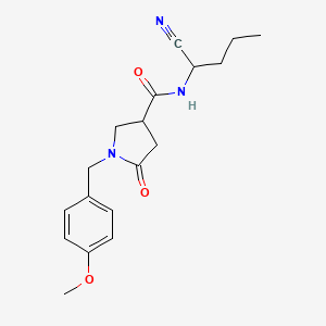 B2803542 N-(1-cyanobutyl)-1-[(4-methoxyphenyl)methyl]-5-oxopyrrolidine-3-carboxamide CAS No. 1311705-82-4