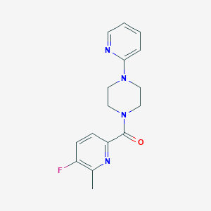 molecular formula C16H17FN4O B2803550 1-(5-Fluoro-6-methylpyridine-2-carbonyl)-4-(pyridin-2-yl)piperazine CAS No. 2415554-55-9