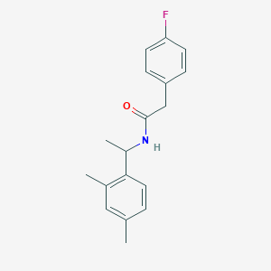 molecular formula C18H20FNO B280356 N-[1-(2,4-dimethylphenyl)ethyl]-2-(4-fluorophenyl)acetamide 