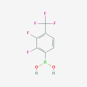 molecular formula C7H4BF5O2 B2803560 2,3-Difluoro-4-(trifluoromethyl)benzeneboronic acid CAS No. 2096332-61-3