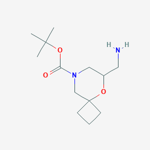 molecular formula C13H24N2O3 B2803577 Tert-butyl 6-(aminomethyl)-5-oxa-8-azaspiro[3.5]nonane-8-carboxylate CAS No. 2169022-82-4