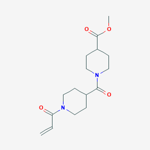 molecular formula C16H24N2O4 B2803578 Methyl 1-(1-prop-2-enoylpiperidine-4-carbonyl)piperidine-4-carboxylate CAS No. 2361741-58-2