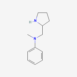 molecular formula C12H18N2 B2803588 N-methyl-N-(pyrrolidin-2-ylmethyl)aniline CAS No. 1021244-37-0