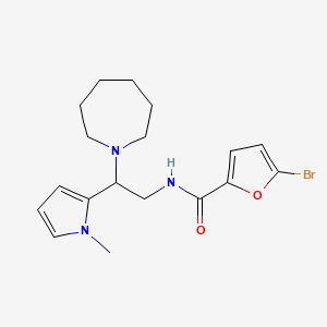 molecular formula C18H24BrN3O2 B2803595 N-(2-(氮杂庚烷-1-基)-2-(1-甲基-1H-吡咯-2-基)乙基)-5-溴呋喃-2-甲酰胺 CAS No. 1049465-84-0