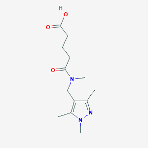 molecular formula C13H21N3O3 B280360 5-{methyl[(1,3,5-trimethyl-1H-pyrazol-4-yl)methyl]amino}-5-oxopentanoic acid 