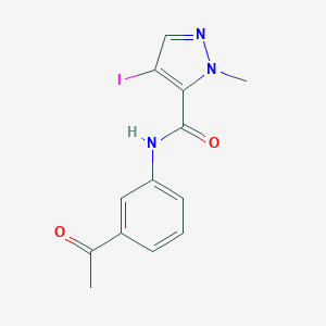 molecular formula C13H12IN3O2 B280361 N-(3-acetylphenyl)-4-iodo-1-methyl-1H-pyrazole-5-carboxamide 