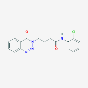 molecular formula C17H15ClN4O2 B2803611 N-(2-氯苯基)-4-(4-氧代-1,2,3-苯并三唑-3-基)丁酰胺 CAS No. 880812-25-9