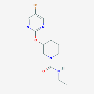 molecular formula C12H17BrN4O2 B2803613 3-((5-溴嘧啶-2-基)氧基)-N-乙基哌啶-1-甲酰胺 CAS No. 2034431-02-0
