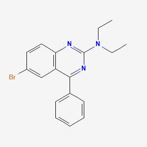 molecular formula C18H18BrN3 B2803614 6-溴-N,N-二乙基-4-苯基喹唑啉-2-胺 CAS No. 394225-18-4